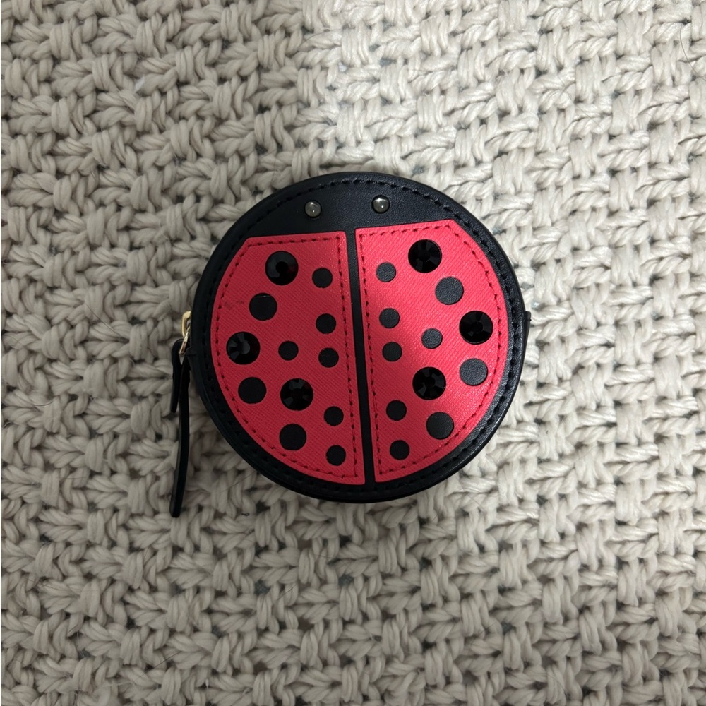 Kate Spade ♠️ Rare Red and Black Ladybug Coin Purse